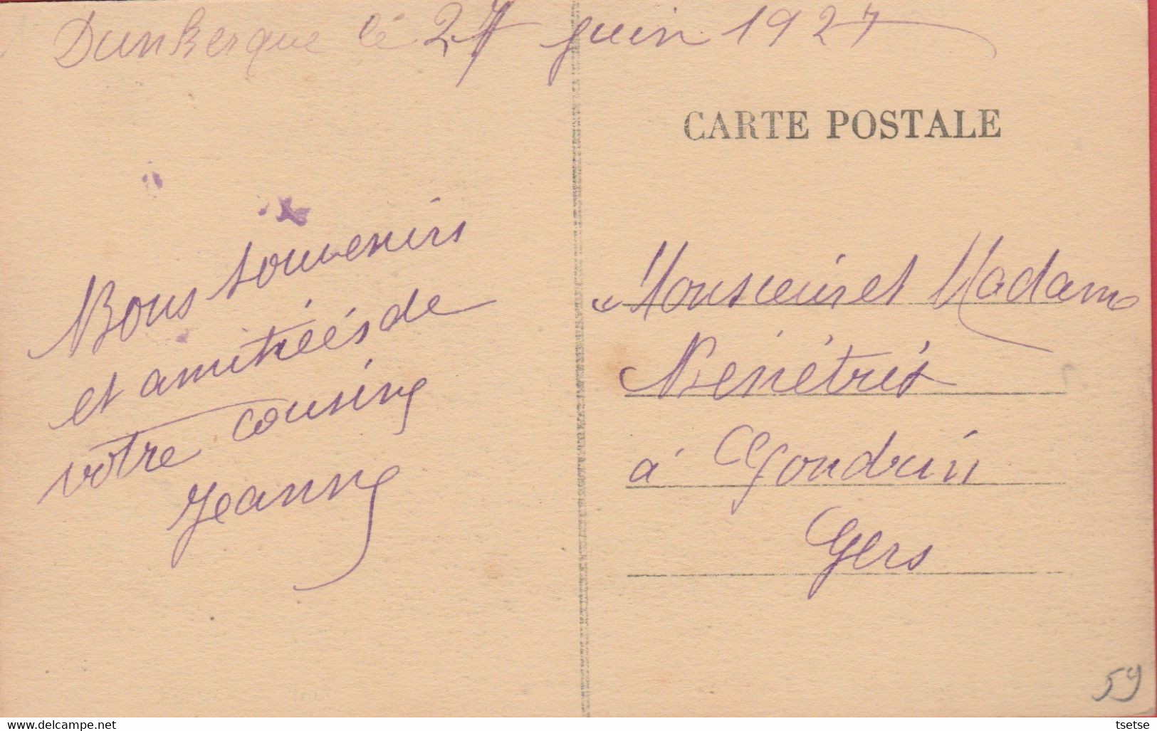 Bergues - Porte De Cassel  XIIe S - 1927  ( Voir Verso ) - Bergues