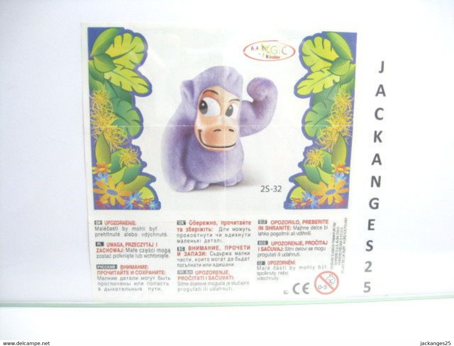 KINDER MPG 2S 32 E GORILLE  ANIMAUX NATOONS TIERE 2006  + BPZ E - Familles