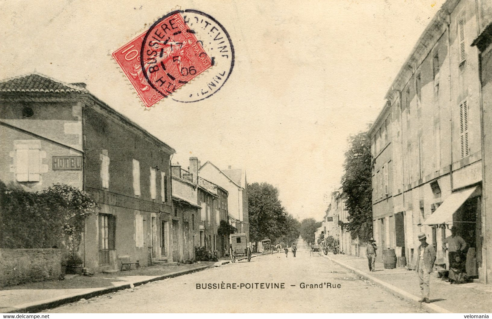 S10330 Cpa 87 Bussière Poitevine - Grande Rue - Bussiere Poitevine
