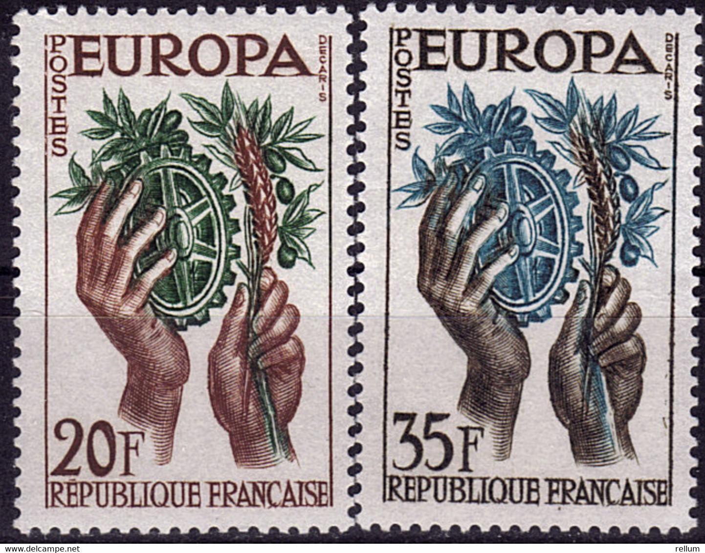 France - Europa CEPT 1957 - Yvert Nr. 1122/1123 - Michel Nr. 1157/1158  ** - 1957