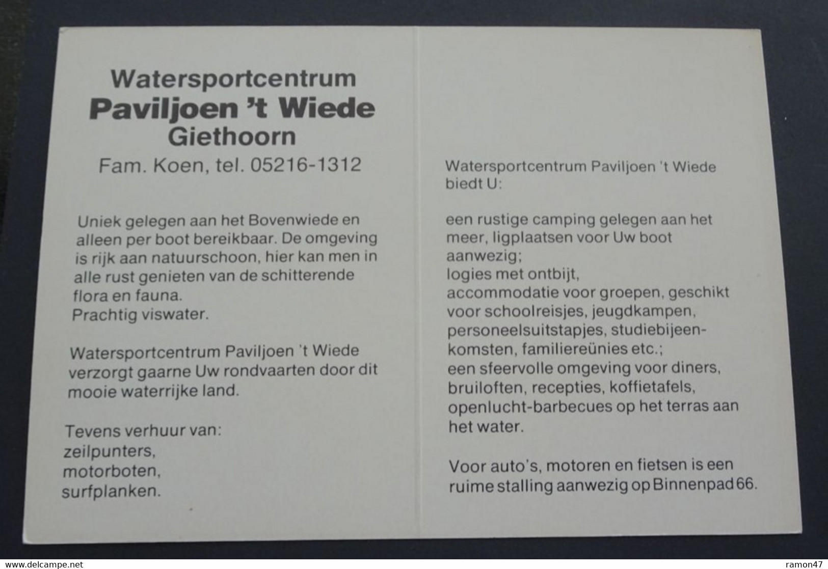 Giethoorn - 't Wiede, Watersportcentrum Paviljoen 't Wiede - Giethoorn