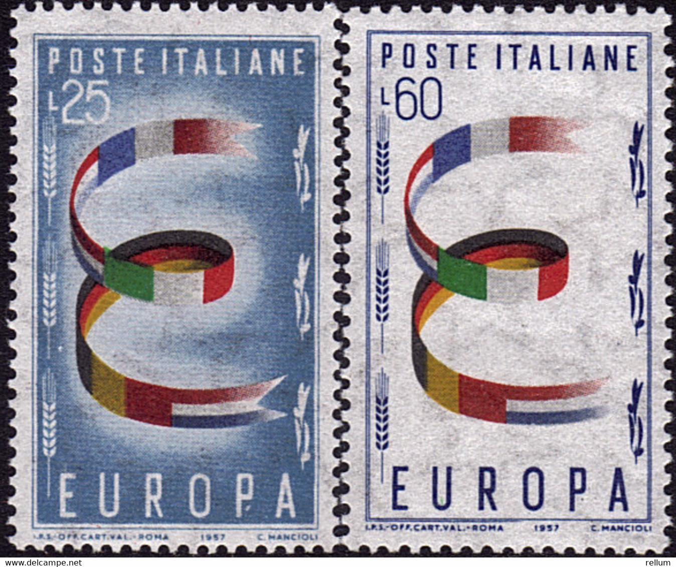 Italie - Europa CEPT 1957 - Yvert Nr. 744/745 - Michel Nr. 992/993 ** - 1957