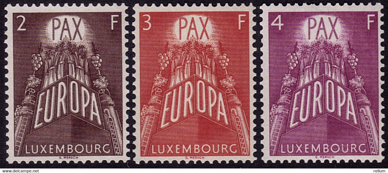 Luxembourg - Europa CEPT 1957 - Yvert Nr. 531/533 - Michel Nr. 572/574  ** - 1957