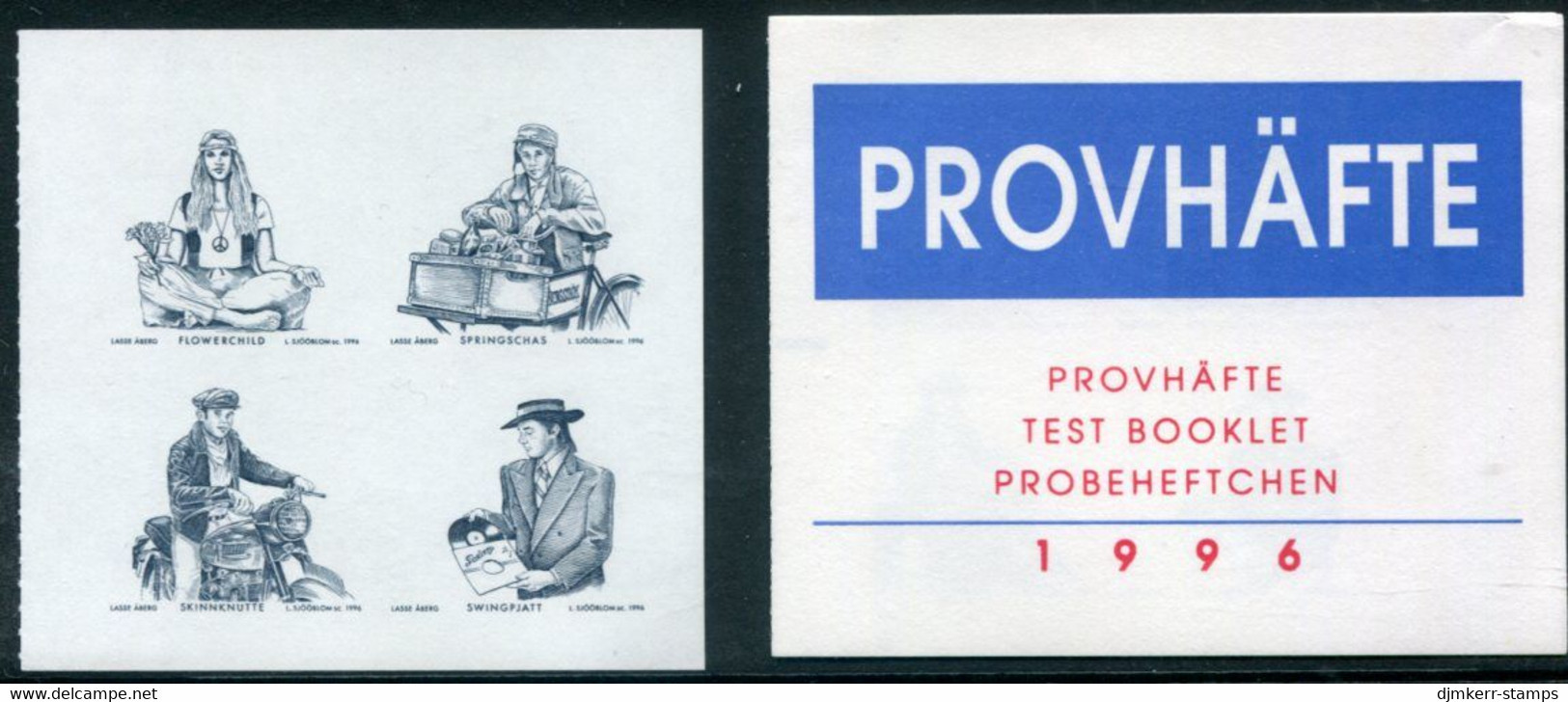 SWEDEN 1996 Stamp Day Proof In Test Booklet MNH / **  As  Michel 1964-67 - Probe- Und Nachdrucke