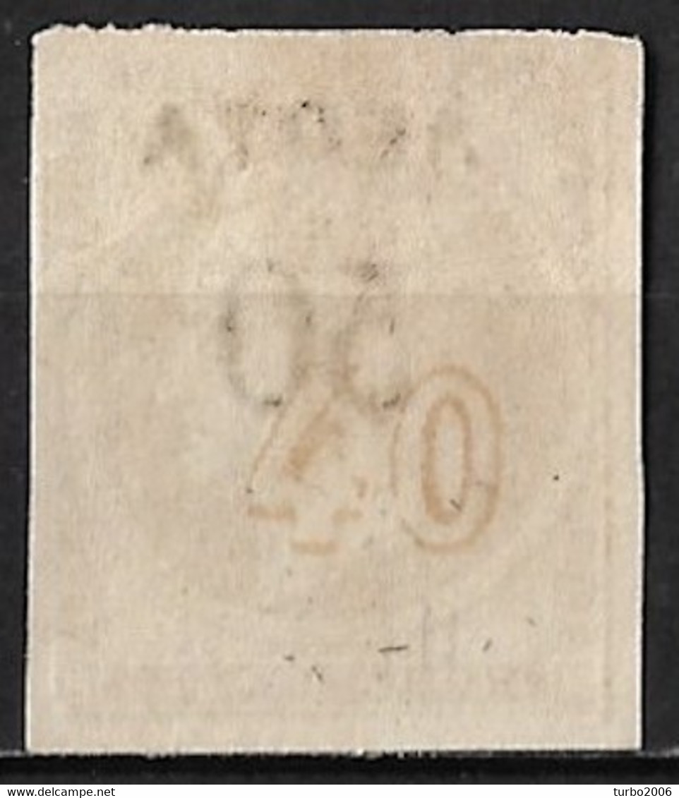 GREECE 1900 Overprints On Large Hermes Head 50 L  / 40 L Grey Flesh Wide Spaced "0"  Vl. 147 A / H 157 A Blurred Corner - Oblitérés