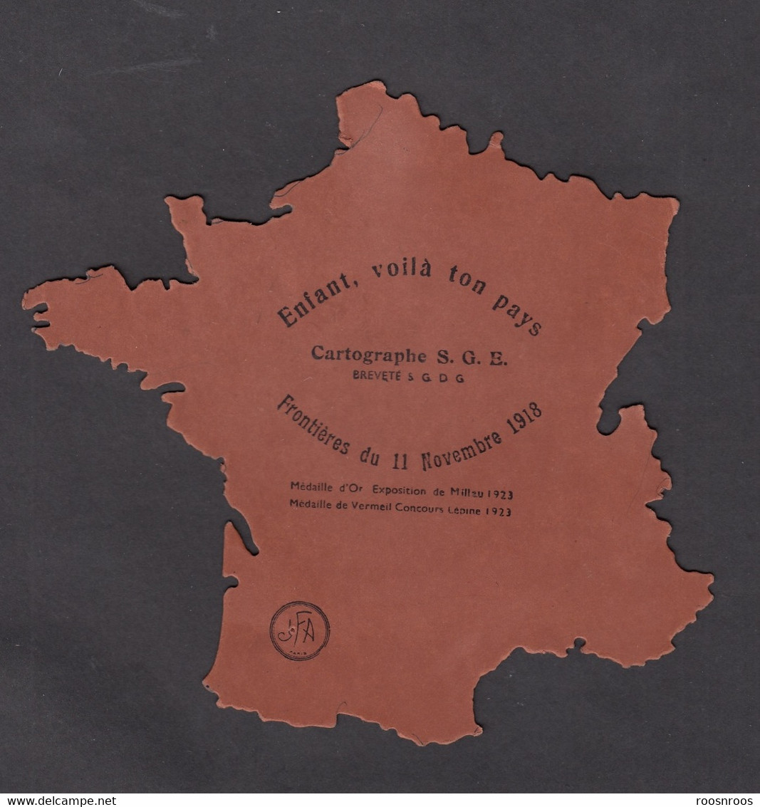 CARTOGRAPHE S.G.E - JFA PARIS - CARTE DE FRANCE - Material Und Zubehör
