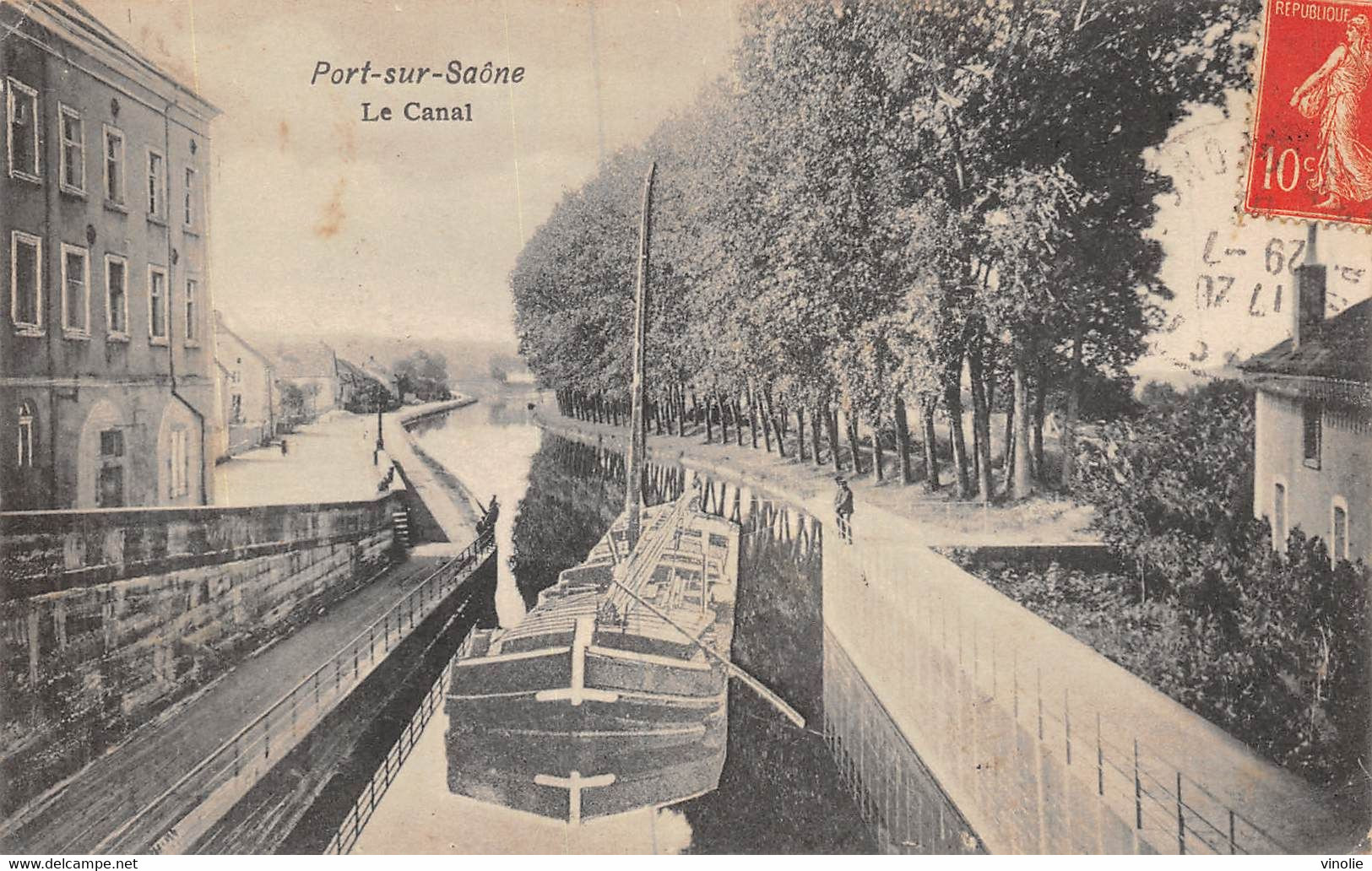 22-3155 : PORT-SUR-SAONE. CANAL. PENICHE - Port-sur-Saône