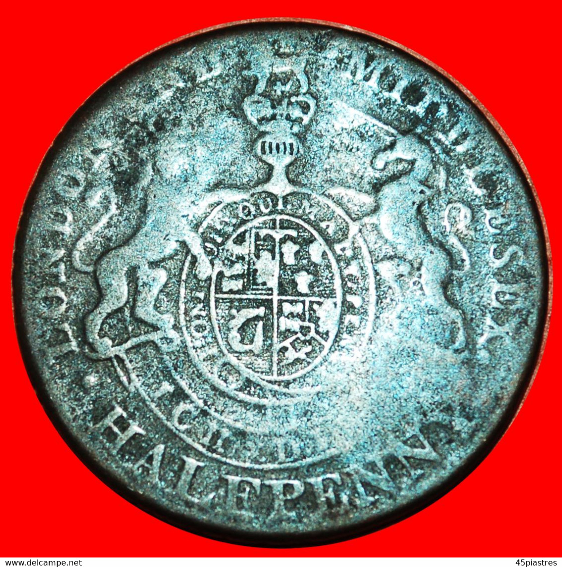 * CONDER PENNY: IRELAND And GREAT BRITAIN ★ HALFPENNY (1787-1797) GEO PRINCE OF WALES! LOW START ★ NO RESERVE! - Maundy Sets & Gedenkmünzen