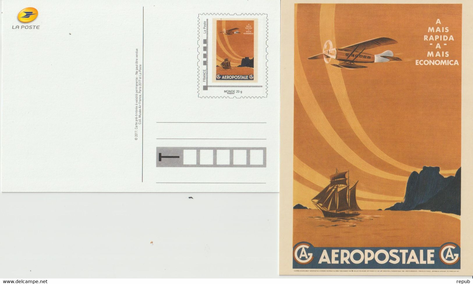 France Entier Aéropostale Neuf - Official Stationery