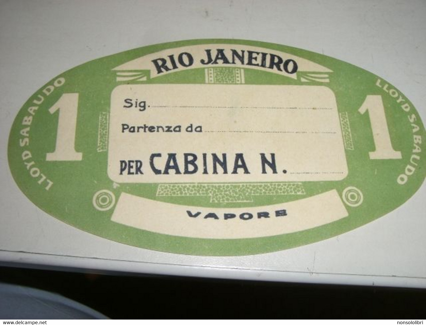 ETICHETTA  LLOYD SABAUDO RIO DE JANEIRO - Stickers