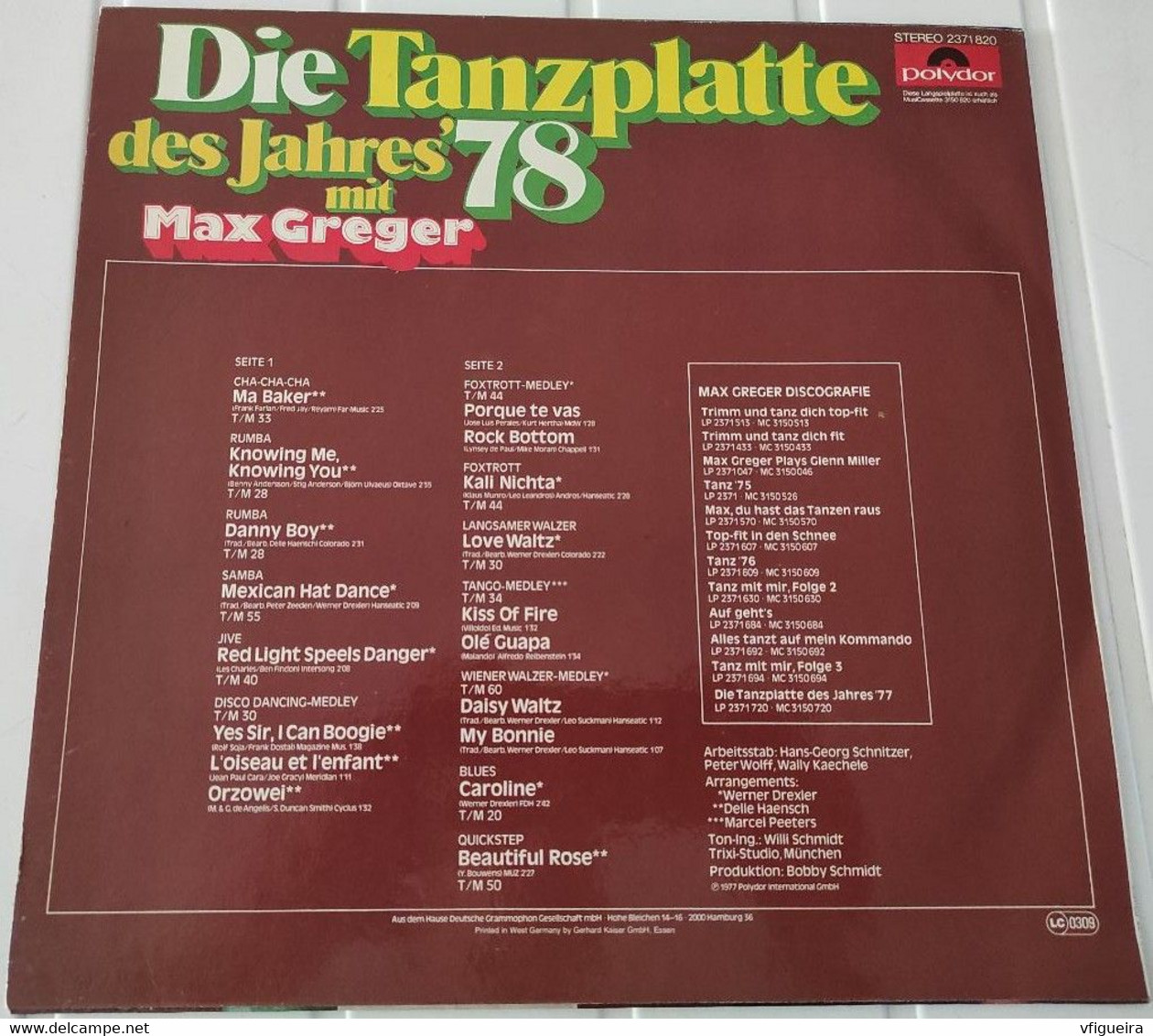 Vinyle Die Tanzplatte Des Jahres 78 Mit Max Greger - Autres - Musique Allemande