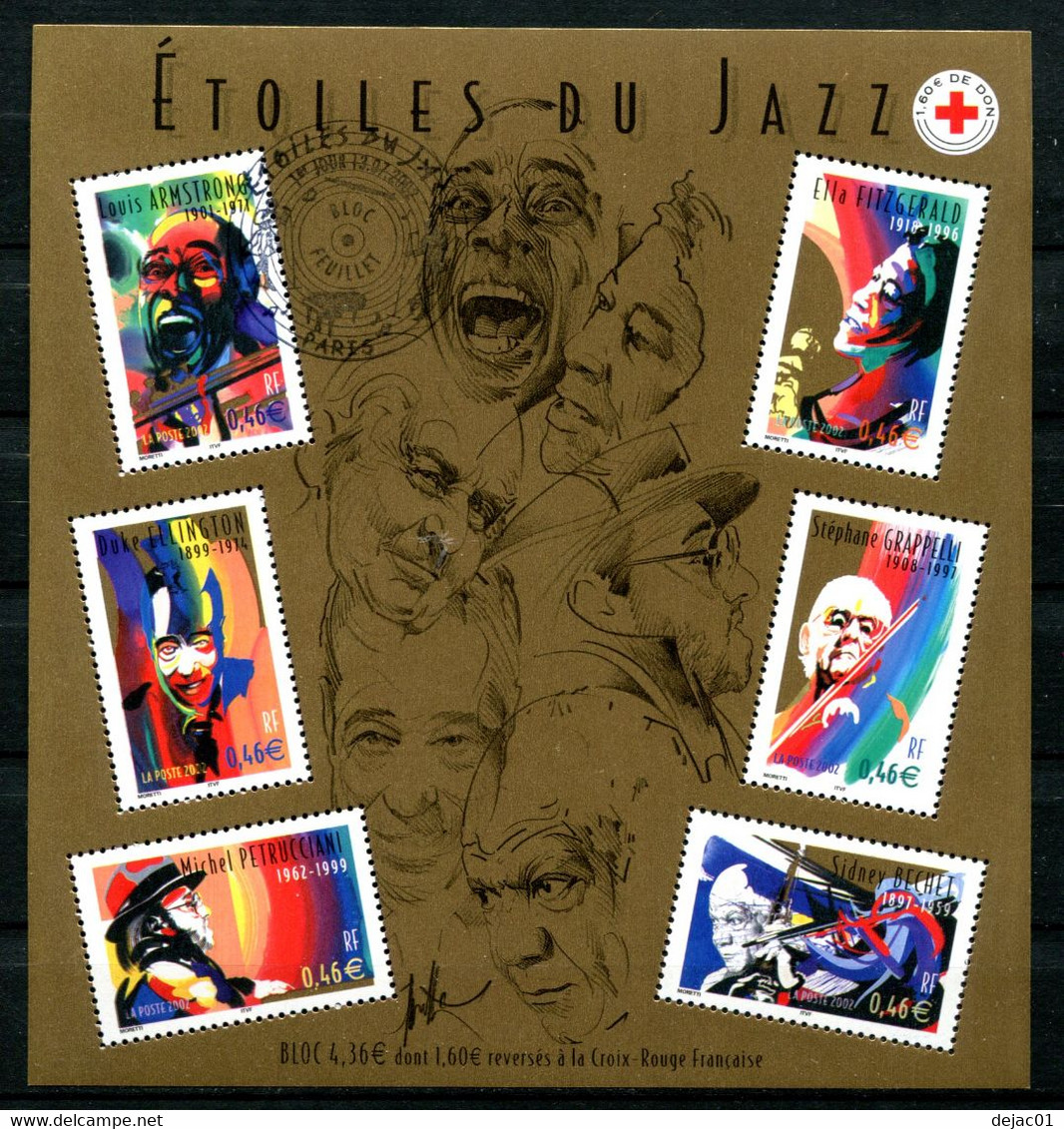BF 50 - Etoiles Du Jazz - Oblitération PJ Avec Gomme - Usados