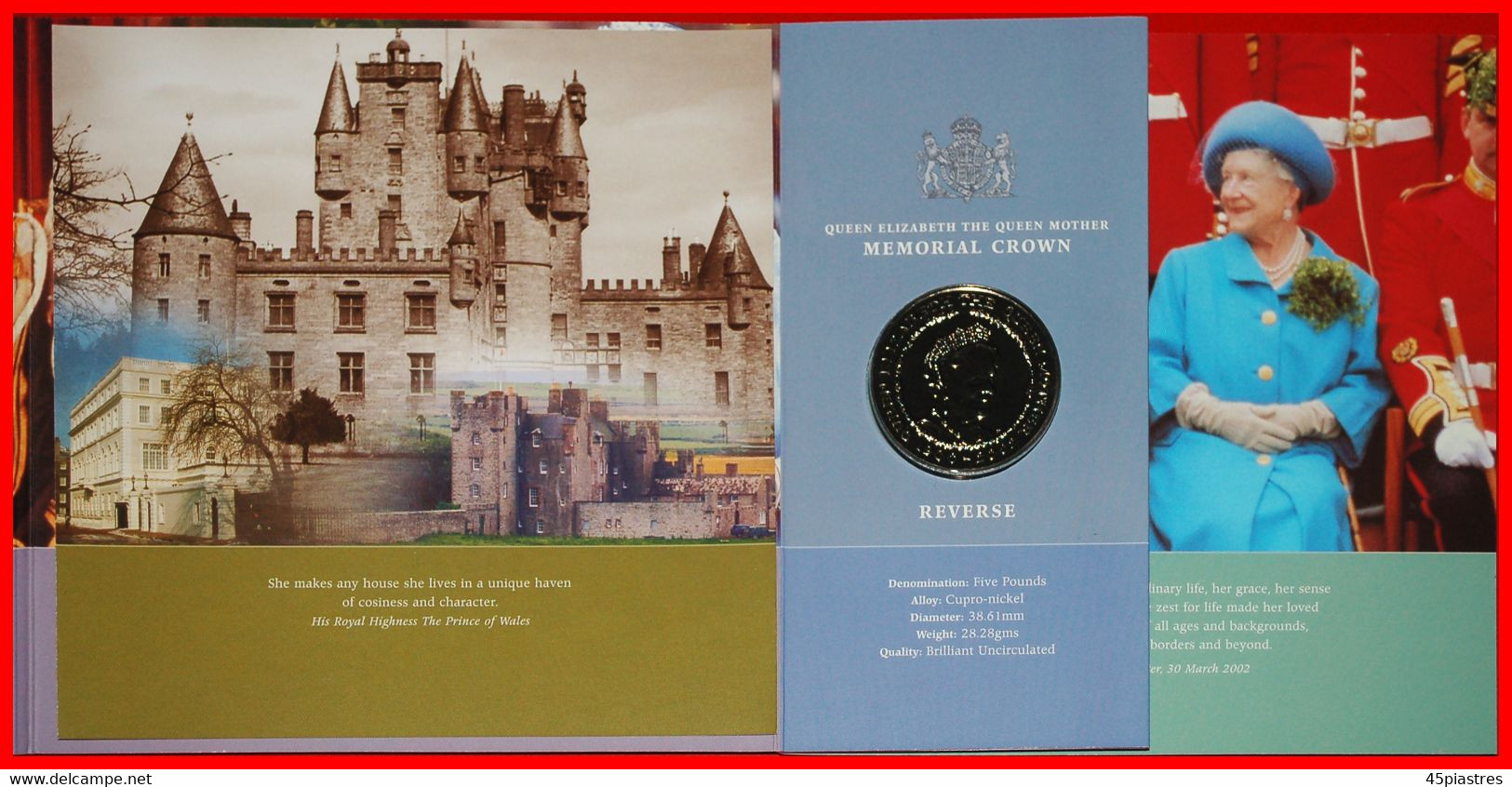 * QUEEN MOTHER (1900-2002): GREAT BRITAIN ★ 5 POUNDS 2002 BU UNCOMMON!★LOW START ★ NO RESERVE! - Maundy Sets & Gedenkmünzen