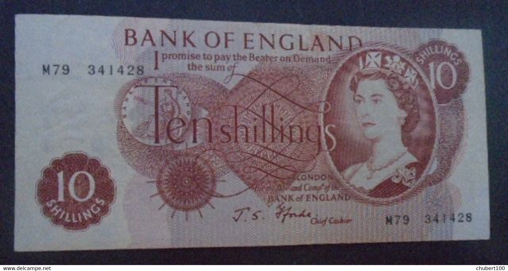 GREAT BRITAIN , P 373cr , 10 Shillings , ND 1966, Almost  UNC , Presque  Neuf, REPLACEMENT - 10 Shillings