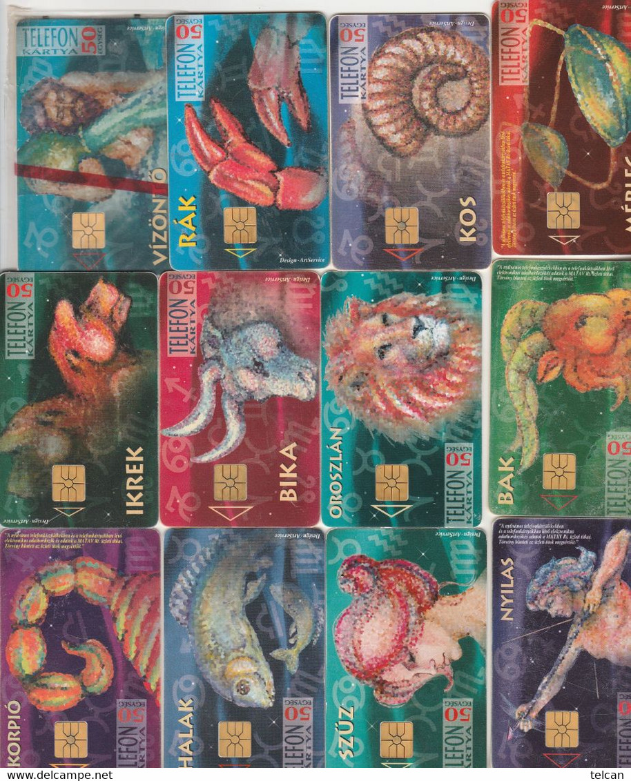 HONGRIE  FAMOUS ZODIACAL SET  1995 - Dierenriem