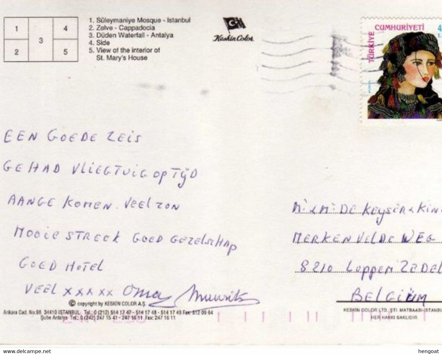 Timbre , Stamp  " Chapeau , Coiffe Traditionnelle Hakkari " Sur Cp , Carte , Postcard Du 221/05/20?? - Cartas & Documentos