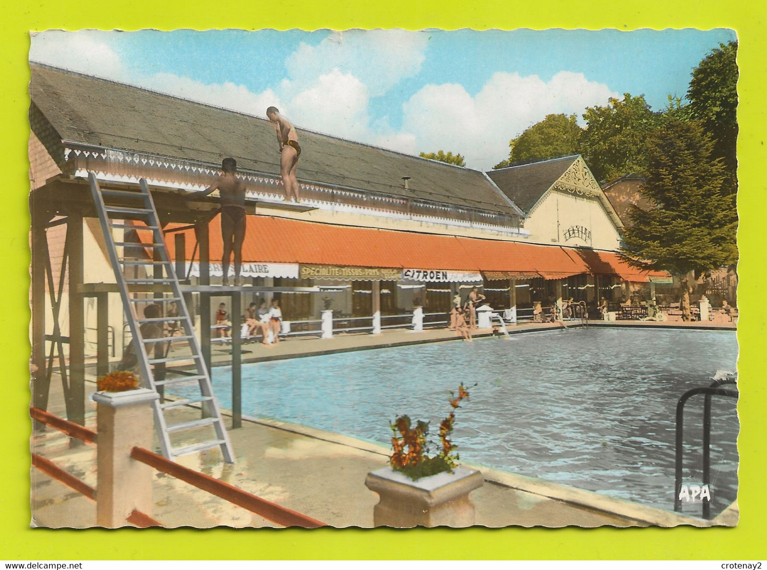 81 LACAUNE LES BAINS Vers Brassac N°3 Son Casino Sa Piscine Plongeoir PUB Citroën En 1966 - Brassac