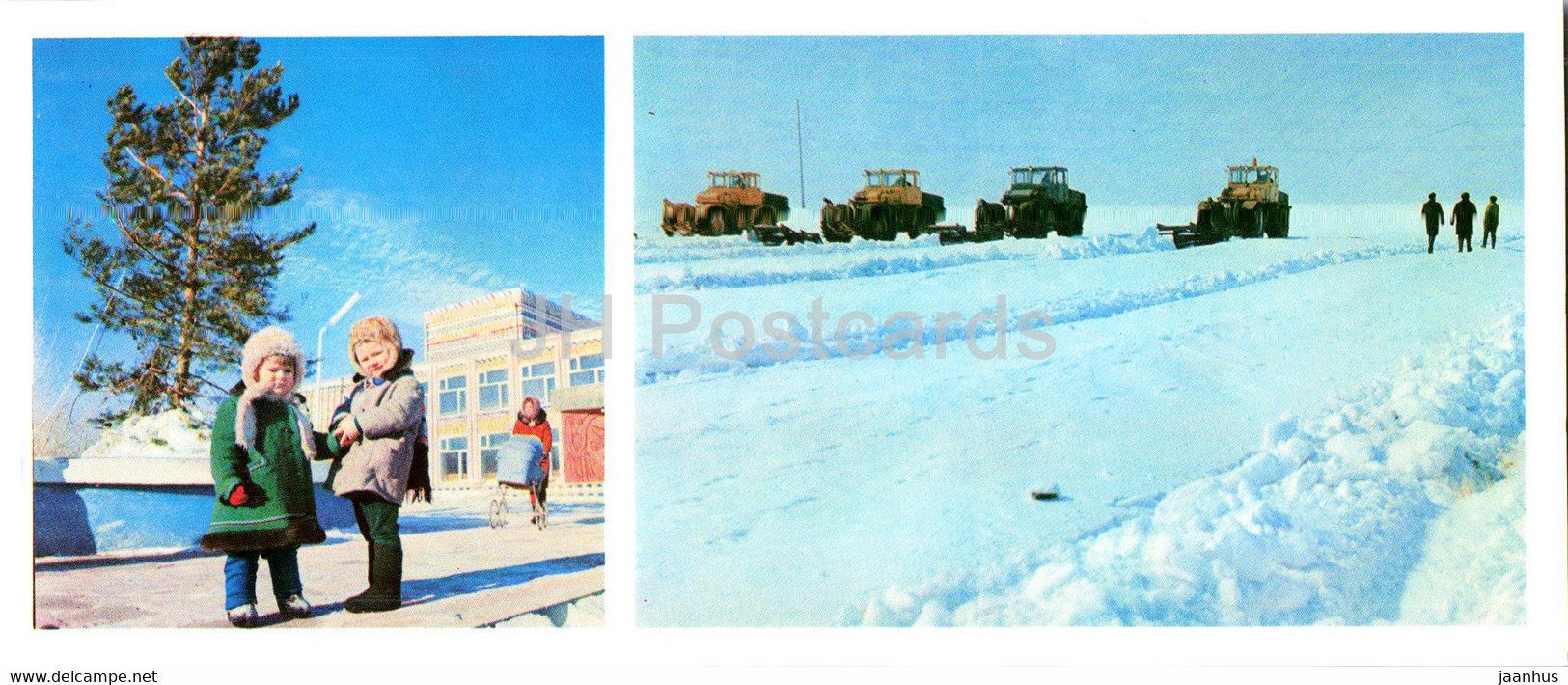 House Of Culture Of The State Farm Yerkishlinsky - Snow Retention - Tractor - Children - 1976 - Kazakhstan USSR - Unused - Kazakhstan