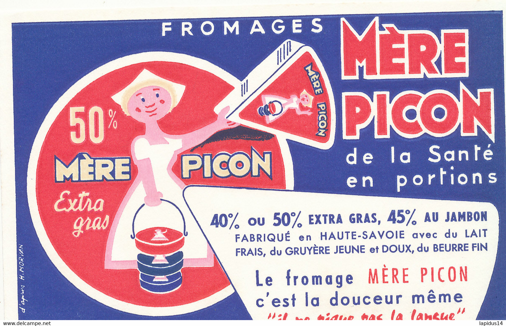 BU 2564 /   BUVARD -   FROMAGES MERE PICON  (21,00 Cm X 13,50 Cm) - Dairy