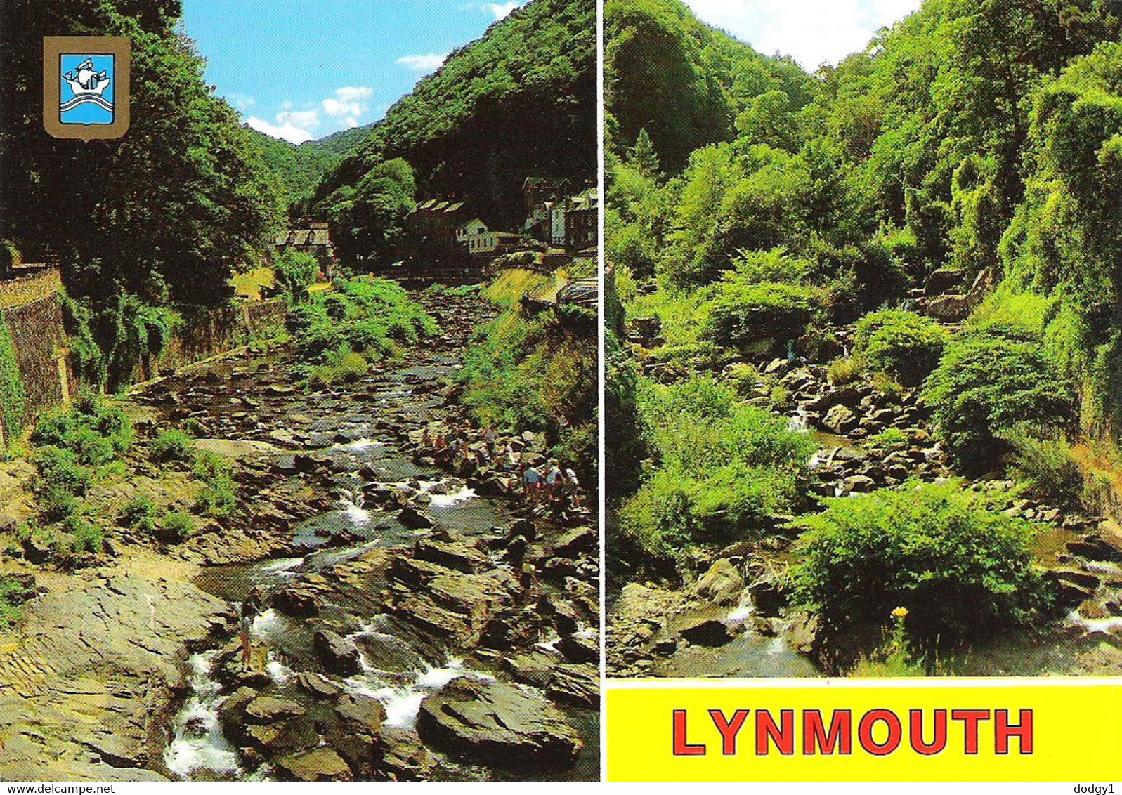 LYNMOUTH, DEVON, ENGLAND. USED POSTCARD Lg9 - Lynmouth & Lynton