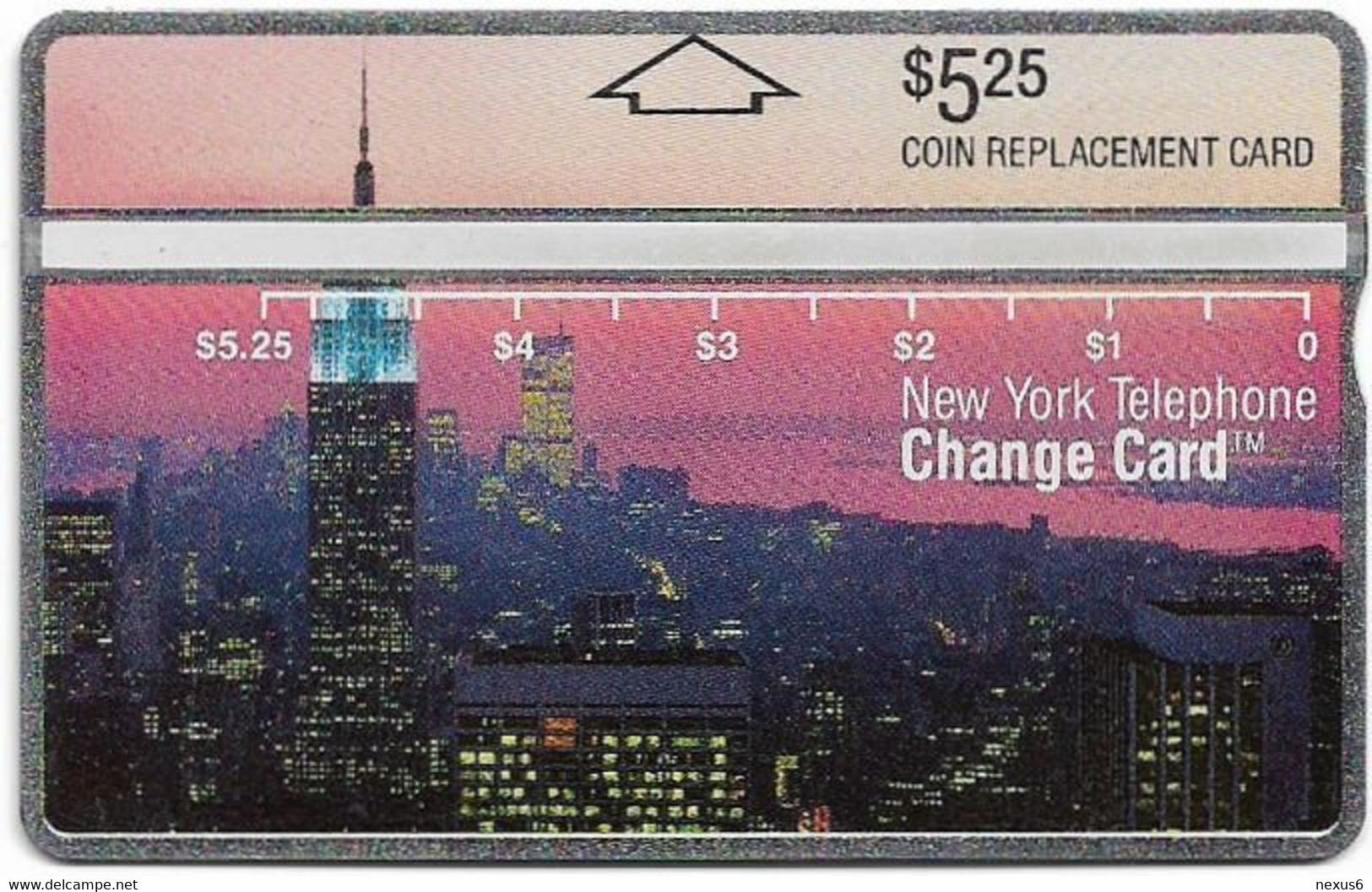 USA - Nynex (L&G) - Skyline White Letters - 210B - 5.25$, 54.807ex, Mint - [1] Holographic Cards (Landis & Gyr)