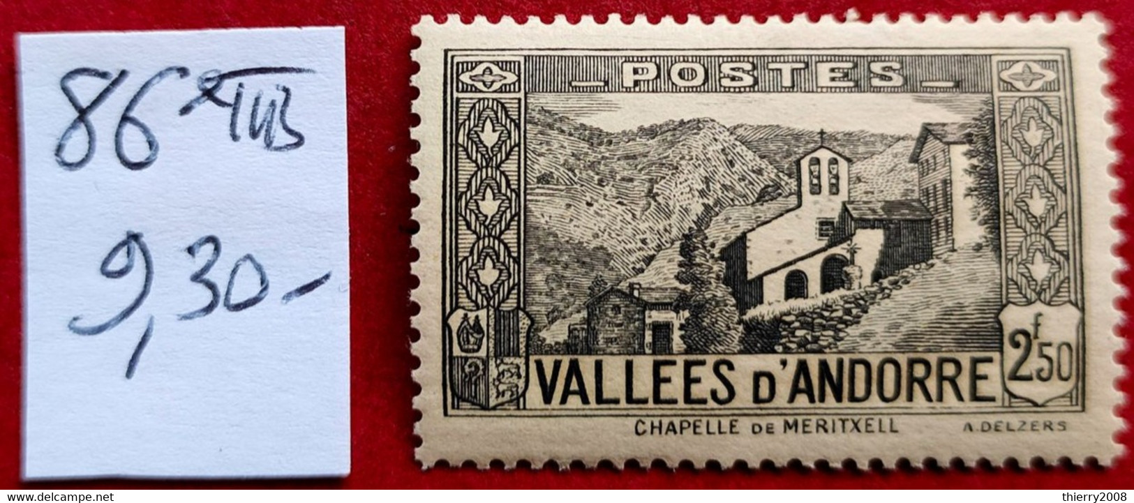 (A1) Andorre  N° 86 Neuf * Gomme D'Origine  TB - Unused Stamps