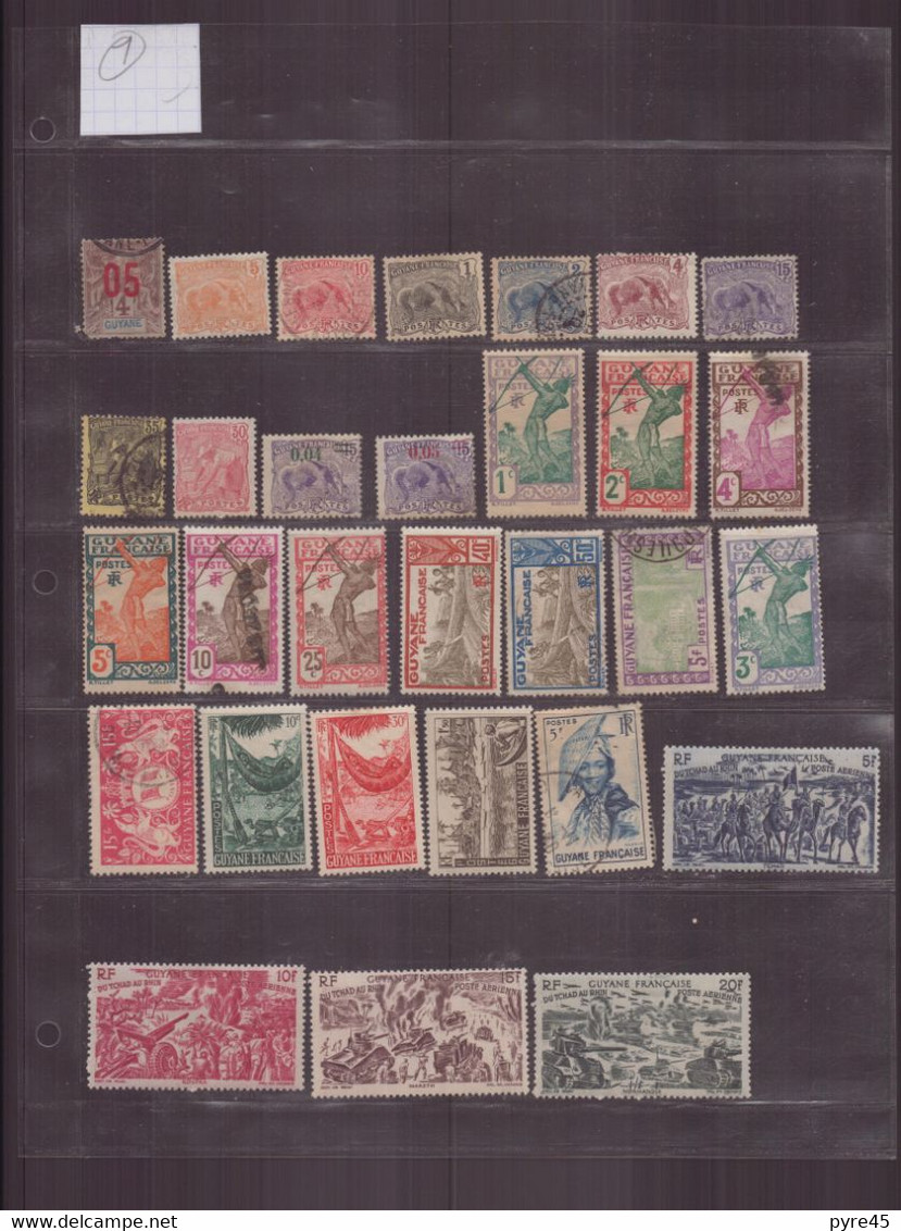 Guyane, Lot 36, Timbres Toutes Périodes, Neufs Et Oblitérés - Other & Unclassified