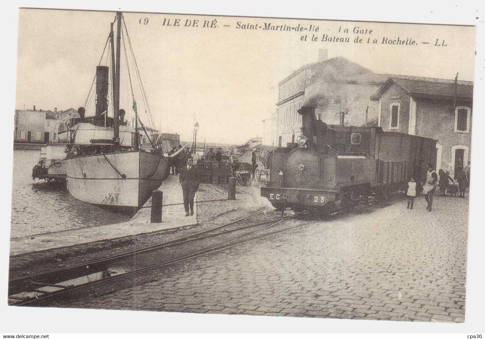 CARTE POSTALE ILE DE RE.SAINT MARTIN DE RE.LA GARE - Ile De Ré