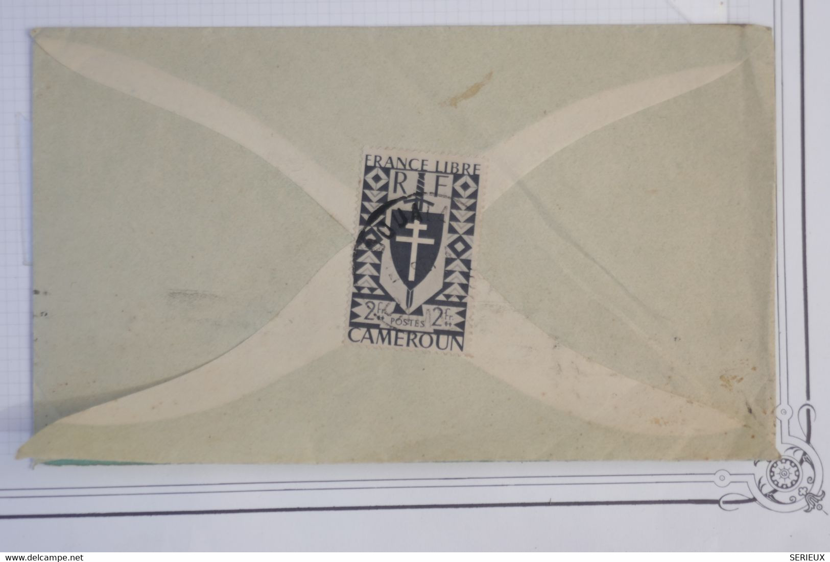 AZ8 CAMEROUN  BELLE LETTRE  1946  PAR AVION A LE BOULAU FRANCE +LE 10F ++ AFFRANCH. PLAISANT - Lettres & Documents