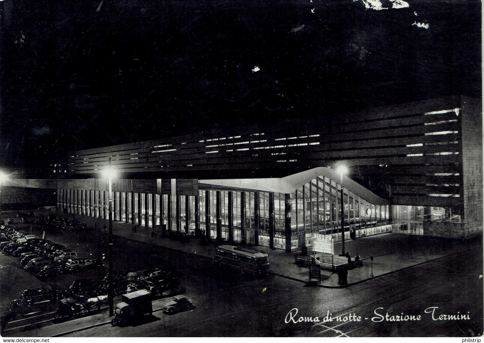 ROMA - Stazione Termini - Annullo "CROCE ROSSA" - NOTTURNO - VIAGGIATA 1958 - Rif. 1575 PI - Stazione Termini