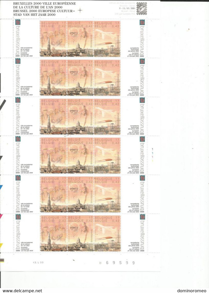 OCB 2882/2884 ** Postfris Zonder Scharnier Volledig Vel Met Plaatnummer 1 - Zonder Classificatie