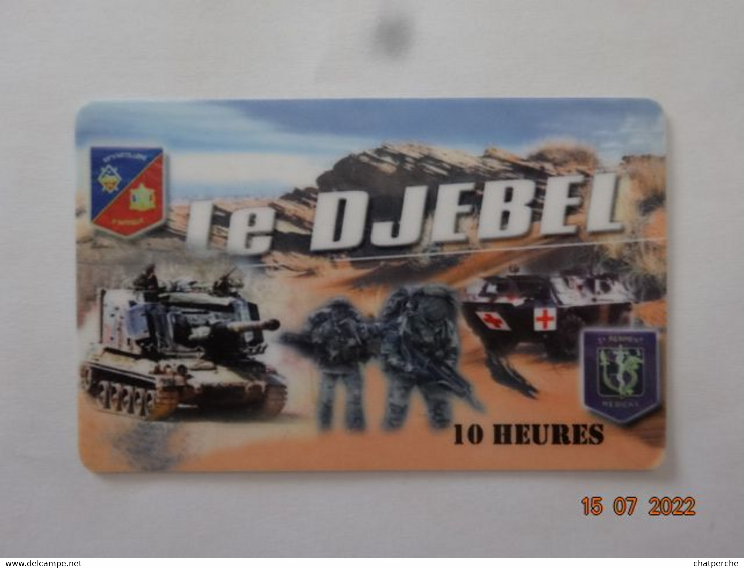 CARTE A USAGE MILITAIRE CARTE INTERNET  LE DJEBEL 10 HEURE PASSMAN - Military Phonecards