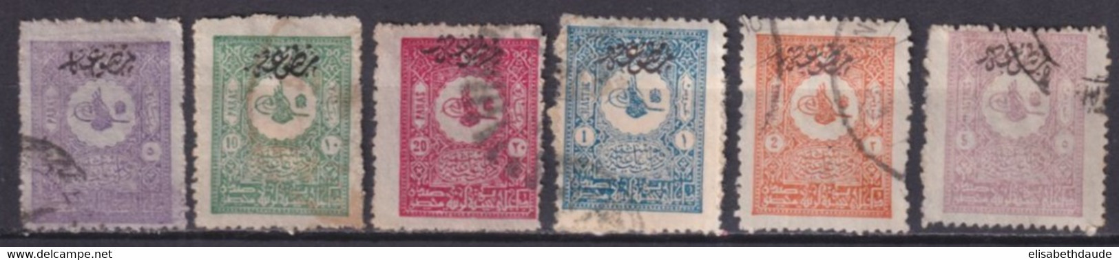 TURQUIE - 1901 - SERIE COMPLETE JOURNAUX YVERT N°23/28 OBLITERES - COTE = 55 EUR - Usati