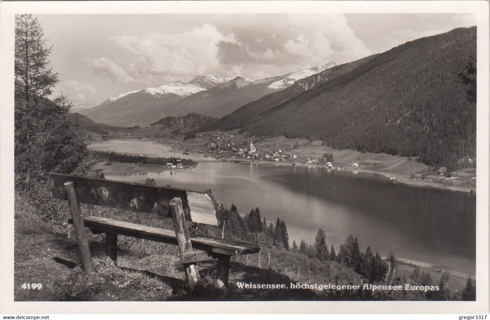 B4503) WEISSENSEE - Schöne Ansicht Vom Bankerl 1956 - Weissensee