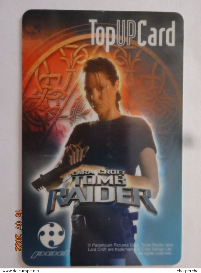 TELECARTE PREPAYEE  TOP UP CARD LARA CROFT TOMB RAIDER - FT