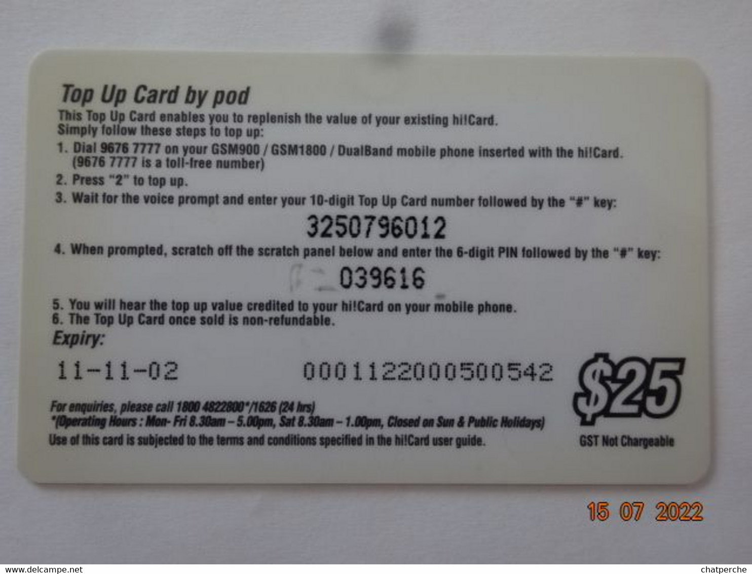 TELECARTE PREPAYEE  TOP UP CARD LARA CROFT TOMB RAIDER - FT