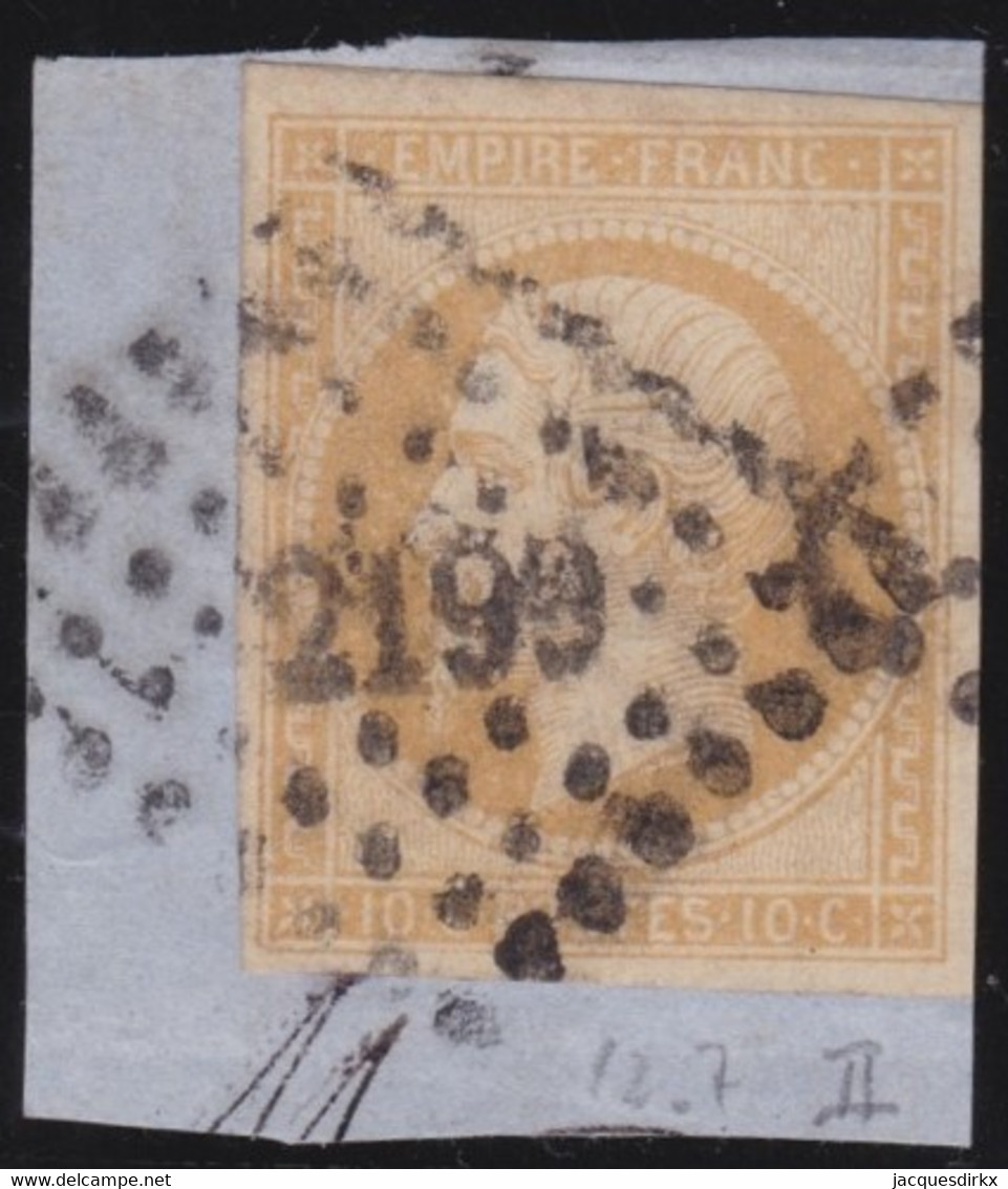 France   .   Y&T    .    13 A Sur Papier     .     O    .      Oblitéré   .    /    .   Cancelled - 1853-1860 Napoléon III