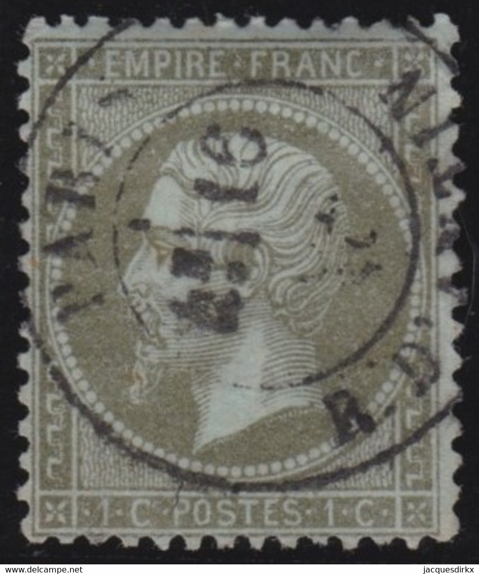 France   .   Y&T    .   19  (2 Scans)     .     O    .      Oblitéré   .    /    .   Cancelled - 1862 Napoleone III