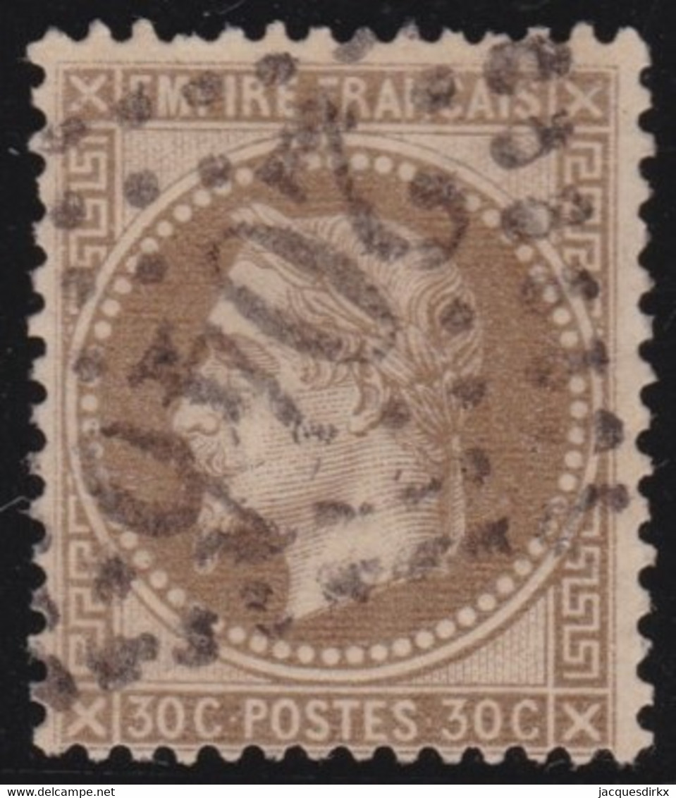 France   .   Y&T    .    30    .     O    .      Oblitéré   .    /    .   Cancelled - 1863-1870 Napoléon III. Laure
