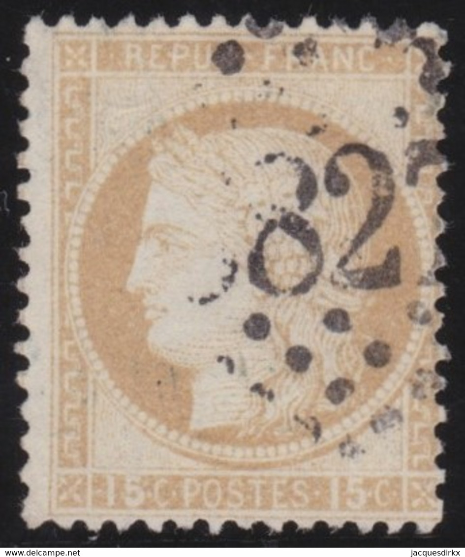 France   .   Y&T    .    55     .     O    .      Oblitéré   .    /    .   Cancelled - 1871-1875 Cérès