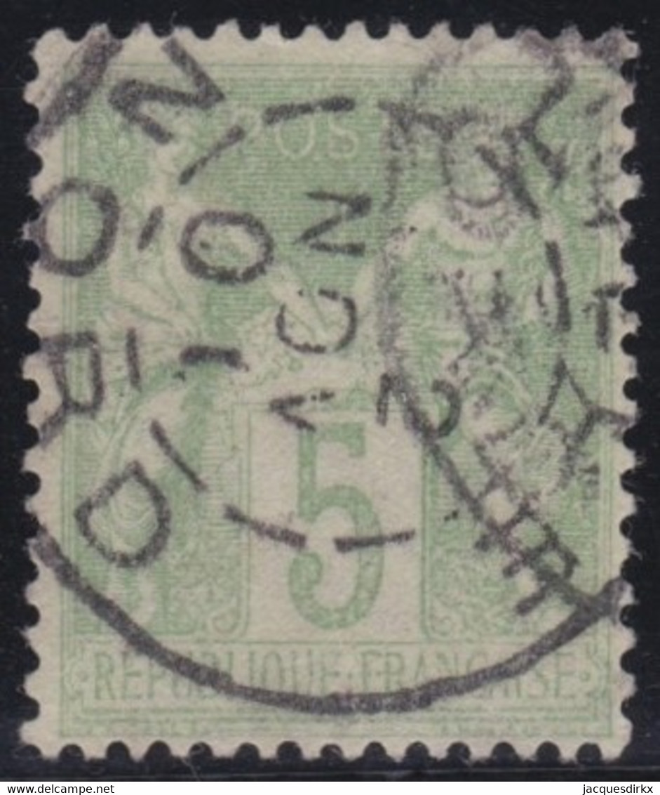 France   .   Y&T    .    102    .     O    .      Oblitéré   .    /    .   Cancelled - 1898-1900 Sage (Type III)