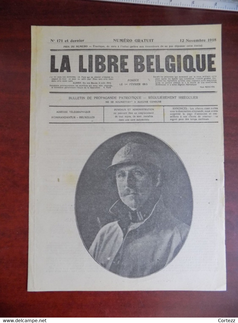 WW1 - La Libre Belgique  - Presse Clandestine - Très Rare Série Complète Du N° 1 Au 171 ( 1914/1918 ) + Livre - 1900 - 1949