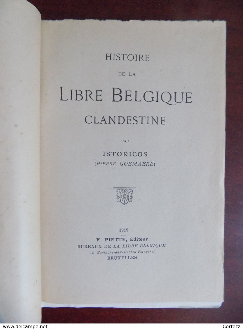 WW1 - La Libre Belgique  - Presse clandestine - très rare série complète du n° 1 au 171 ( 1914/1918 ) + livre