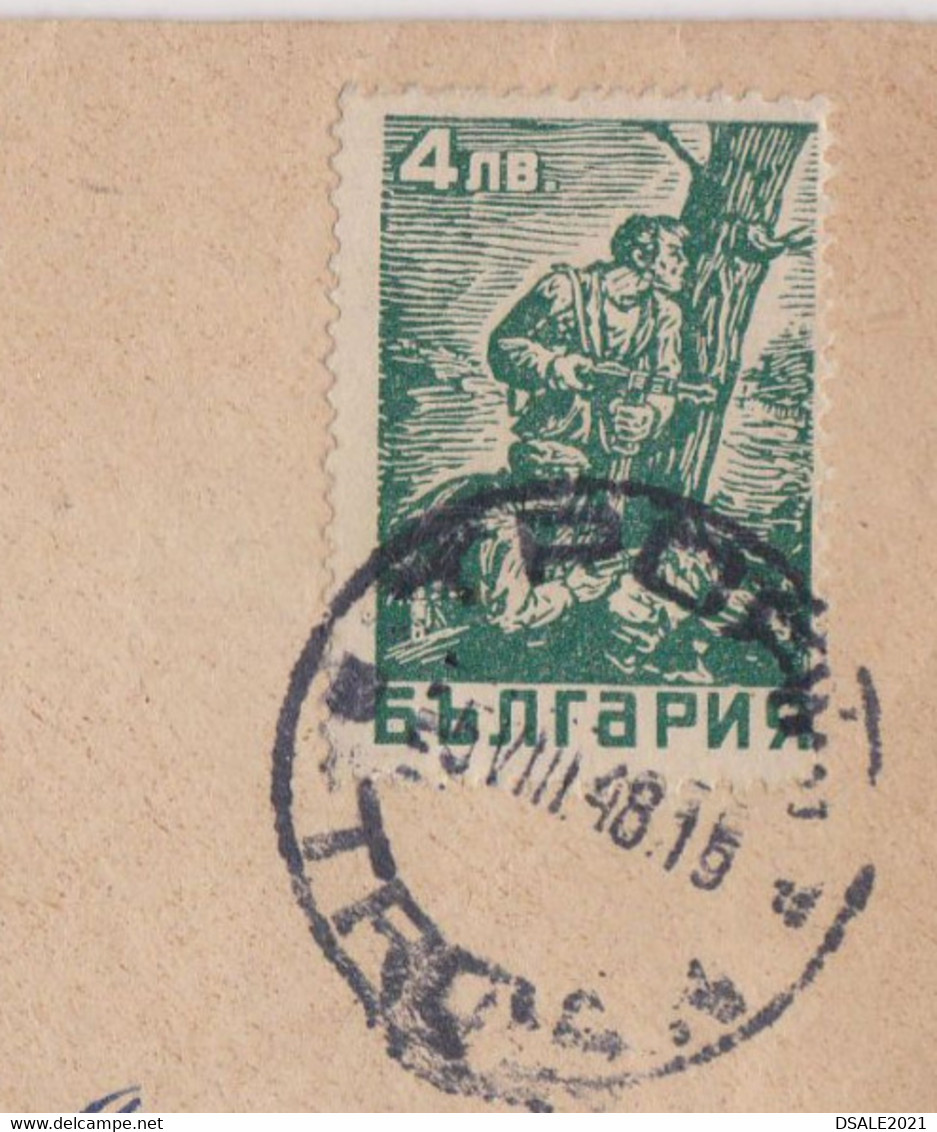 Bulgaria Bulgarie Bulgarije 1948 Cover W/Mi-Nr.565 /4Lv. Stamp Topic Guerrilla Domestic Sent Cover (ds422) - Lettres & Documents