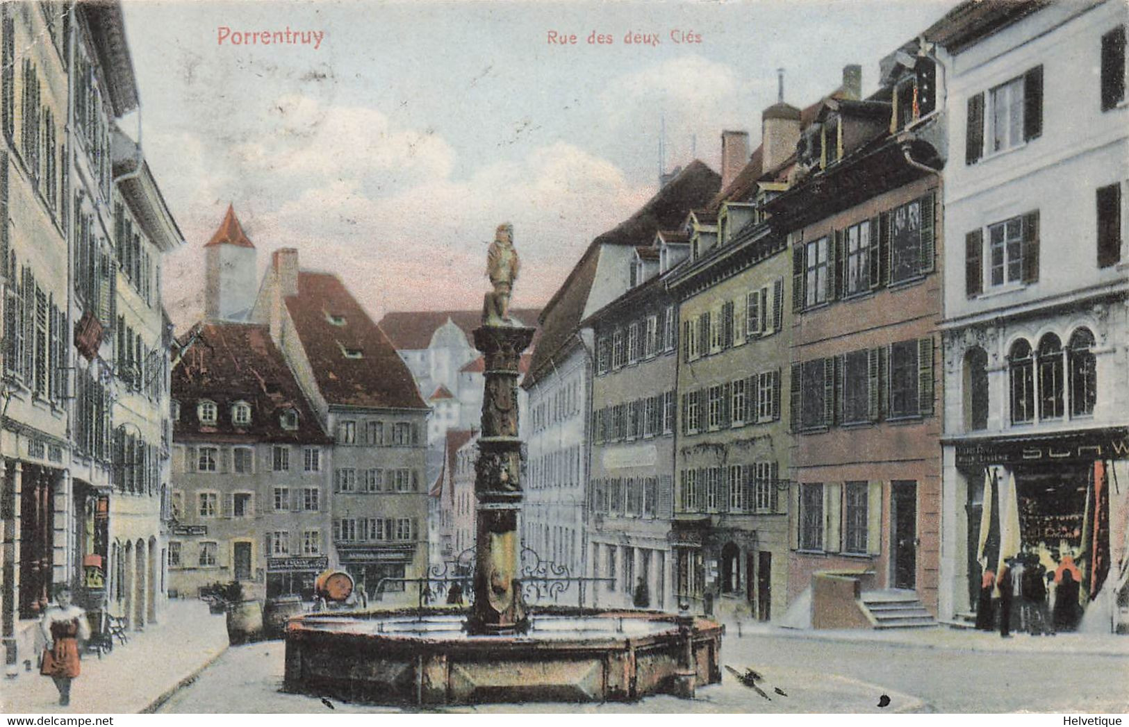 Porrentruy Rue Des Deux Clés 1906 - Porrentruy