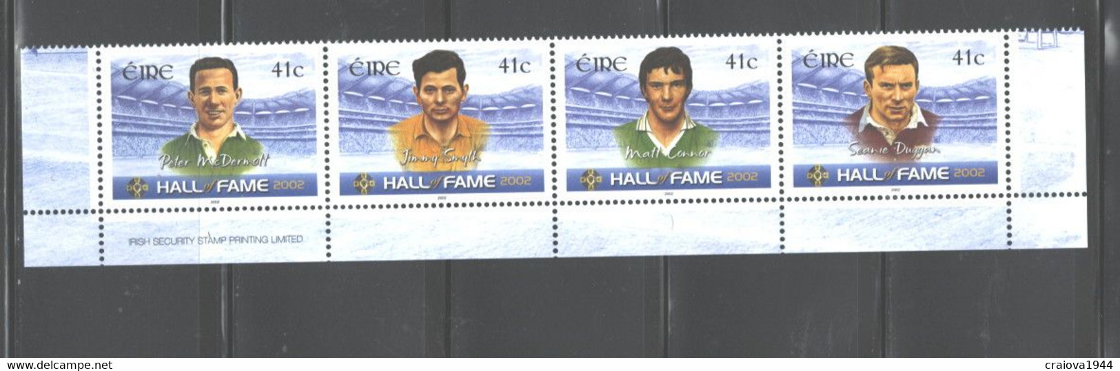 IRELAND 2002, "HALL Of FAME ATHLETS",STRIP. #1432a MNH - Nuovi