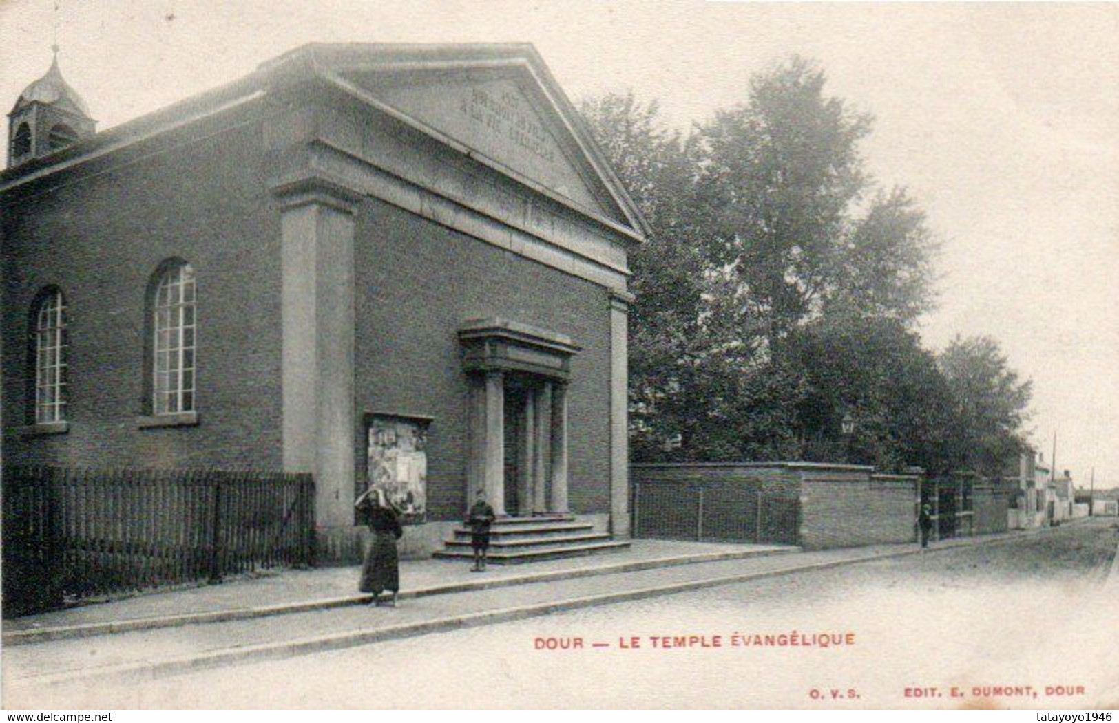 Dour Le Temple Evangélique Voyagé En 1908 - Dour