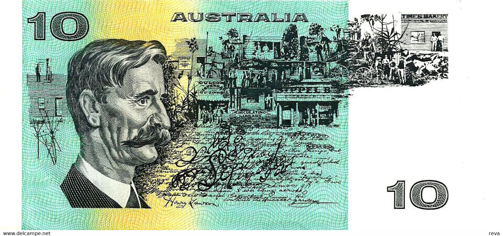 AUSTRALIA $10 BLUE MAN HEAD 7TH SIGNATURE FRAZER-COLE MAN BACK ND(1991) AVF  P.45g W.1994 READ DESCRIPTION - 1974-94 Australia Reserve Bank (Banknoten Aus Papier)