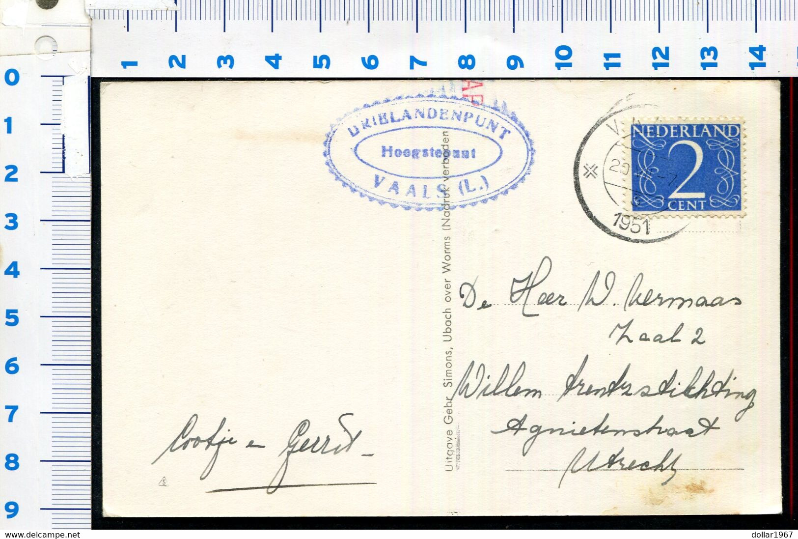 Vaals - Groeten Uit Vaals -  Used  29-7-1951   - Scans For Condition (Originalscan !!) - Vaals