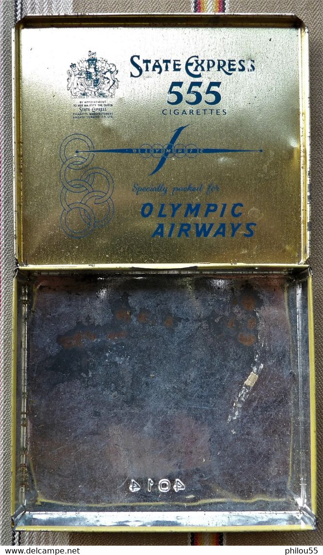 COLLECTION  Boite vide de Cigarettes STATE EXPRESS 555 LONDON OLYMPIC AIRWAYS